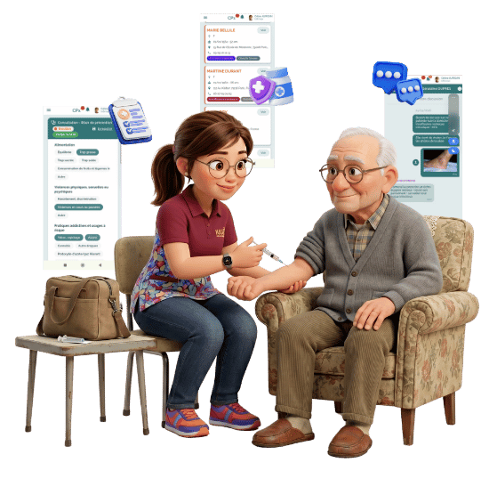 Citana Essentiel vous permet dans un seul logiciel de gérer le soin de vos patients, votre agenda, les bilans de préventions, tout en restant dans votre outil de coordination