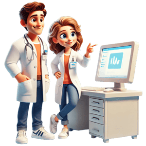 personnages-medecins-ordinateur-avatar-mascotte