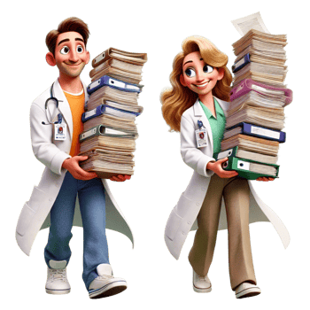 personnages-medecins-portent-documents-fichiers-pile personnages-medecins-portent-documents-fichiers-pile