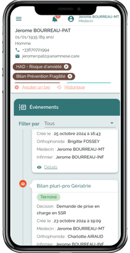 ecran-CITANA-incruste-smartphone-liste-evenements-maintien-a-domicile-bilan-pluri-pro-geriatrie-SAAD-SSIAD-CPTS