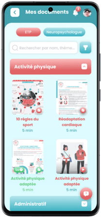 smartphone-MEDANA-qualiRehab-patient-mes-documents