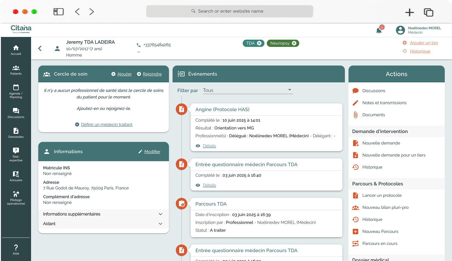 site-citana-ddi-dossier-patient site-citana-ddi-dossier-patient