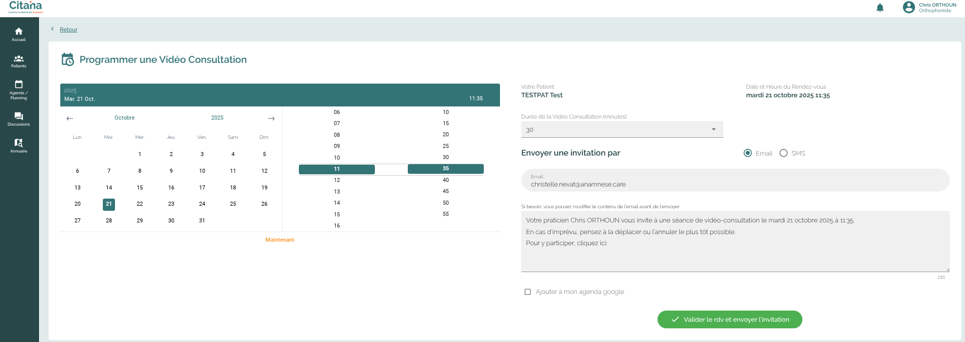 ecran-CITANA-TELECONSULTATION-Programmer ecran-CITANA-TELECONSULTATION-Programmer